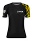 Raven Fightwear Women's Aerial Assault Short Sleeve BJJ Rash Guard MMA Black/Yellow