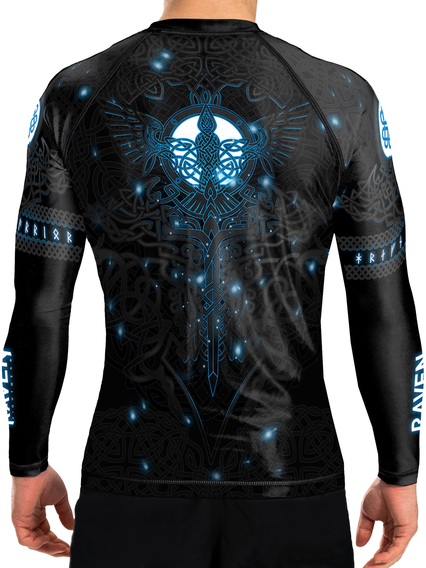 Raven Fightwear Men's Nordic 3.0 BJJ Rash Guard MMA Black/Blue