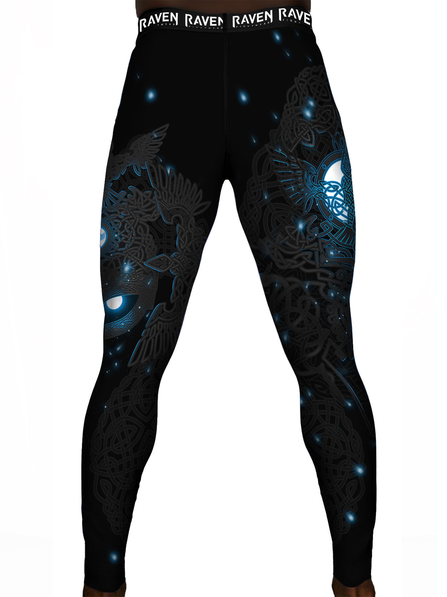 Raven Fightwear Men's Nordic 3.0 Spats Tights BJJ MMA Black/Blue