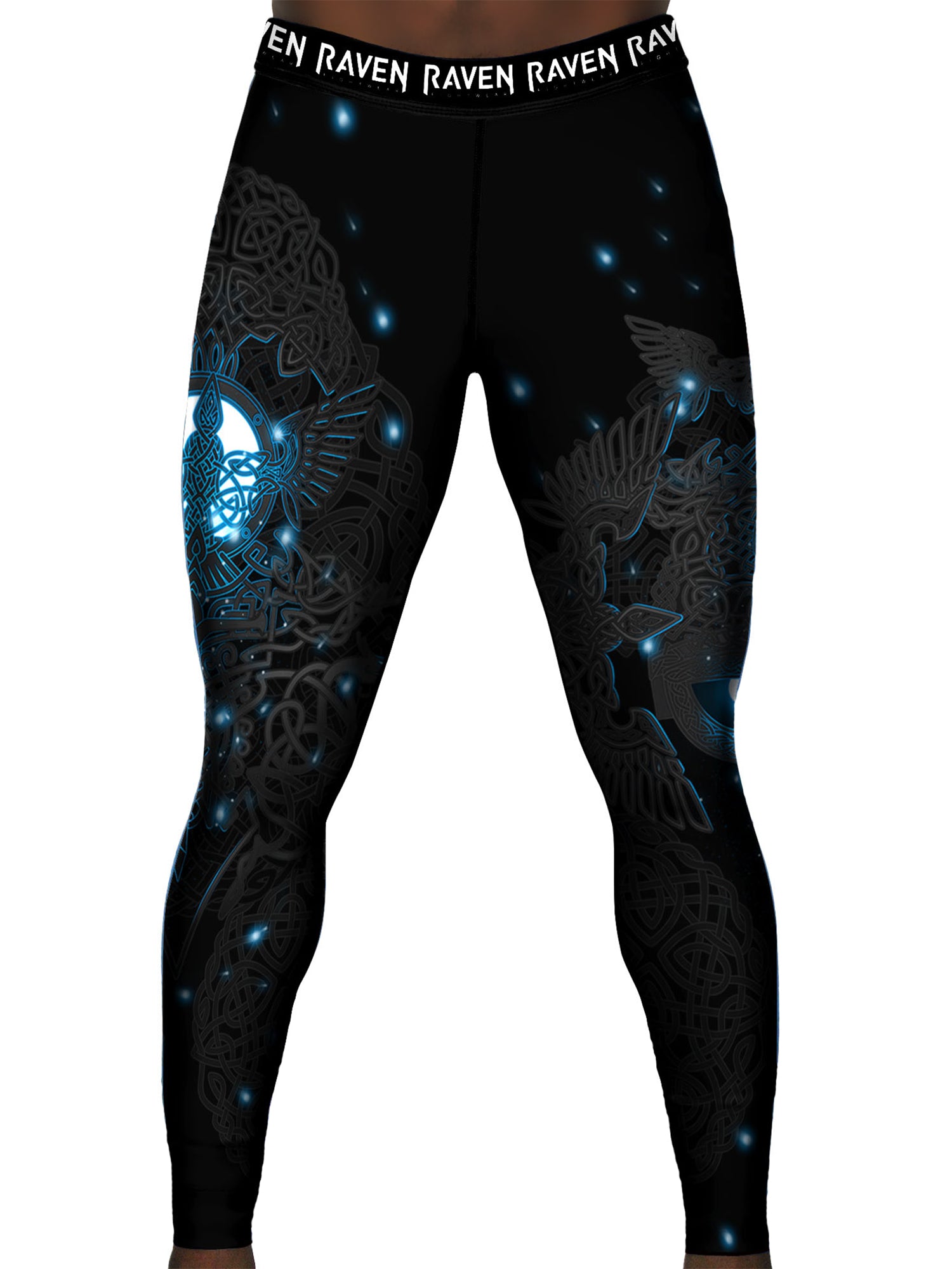 Raven Fightwear Men's Nordic 3.0 Spats Tights BJJ MMA Black/Blue