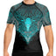 Raven Fightwear Men's Celtic Rash Guard Short Sleeve BJJ MMA Black/Blue