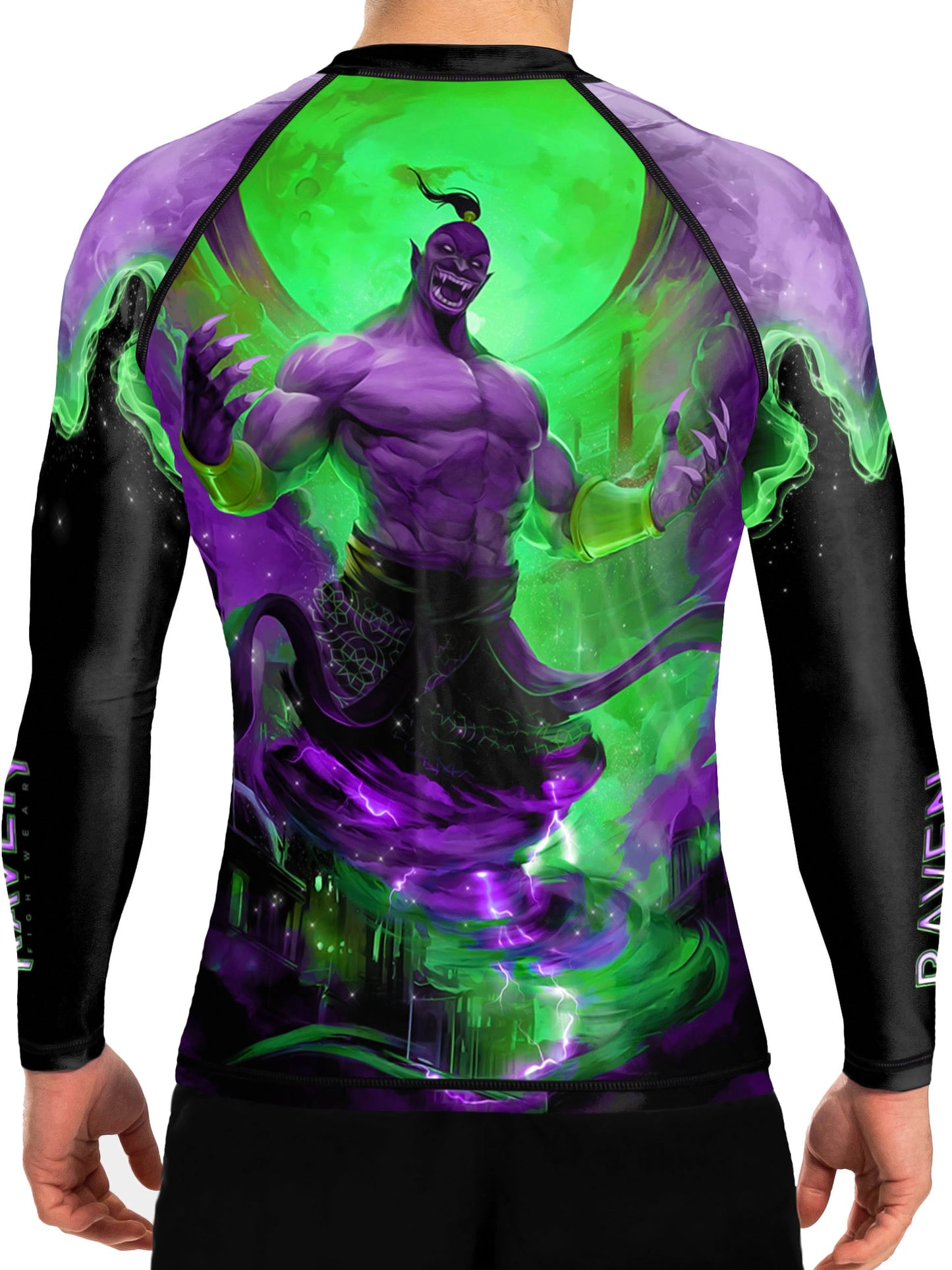 Raven Fightwear Men's The Djinn Rash Guard BJJ MMA Black