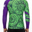 Raven Fightwear Men's Kraken Octopus BJJ Rash Guard MMA Purple/Green