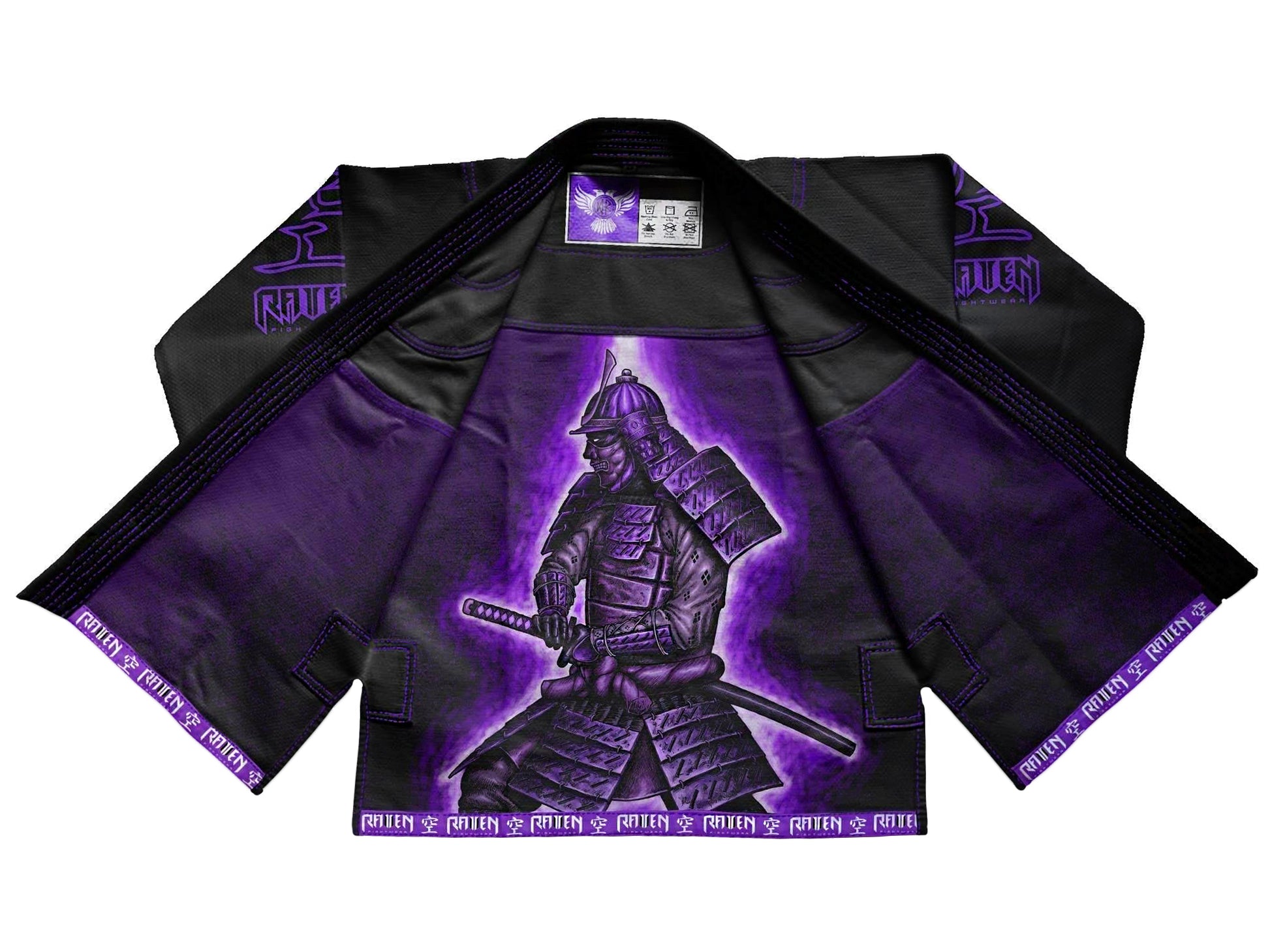 Raven Fightwear Men's Elements Void Samurai Brazilian Jiu Jitsu Uniform Premium BJJ Gi Black
