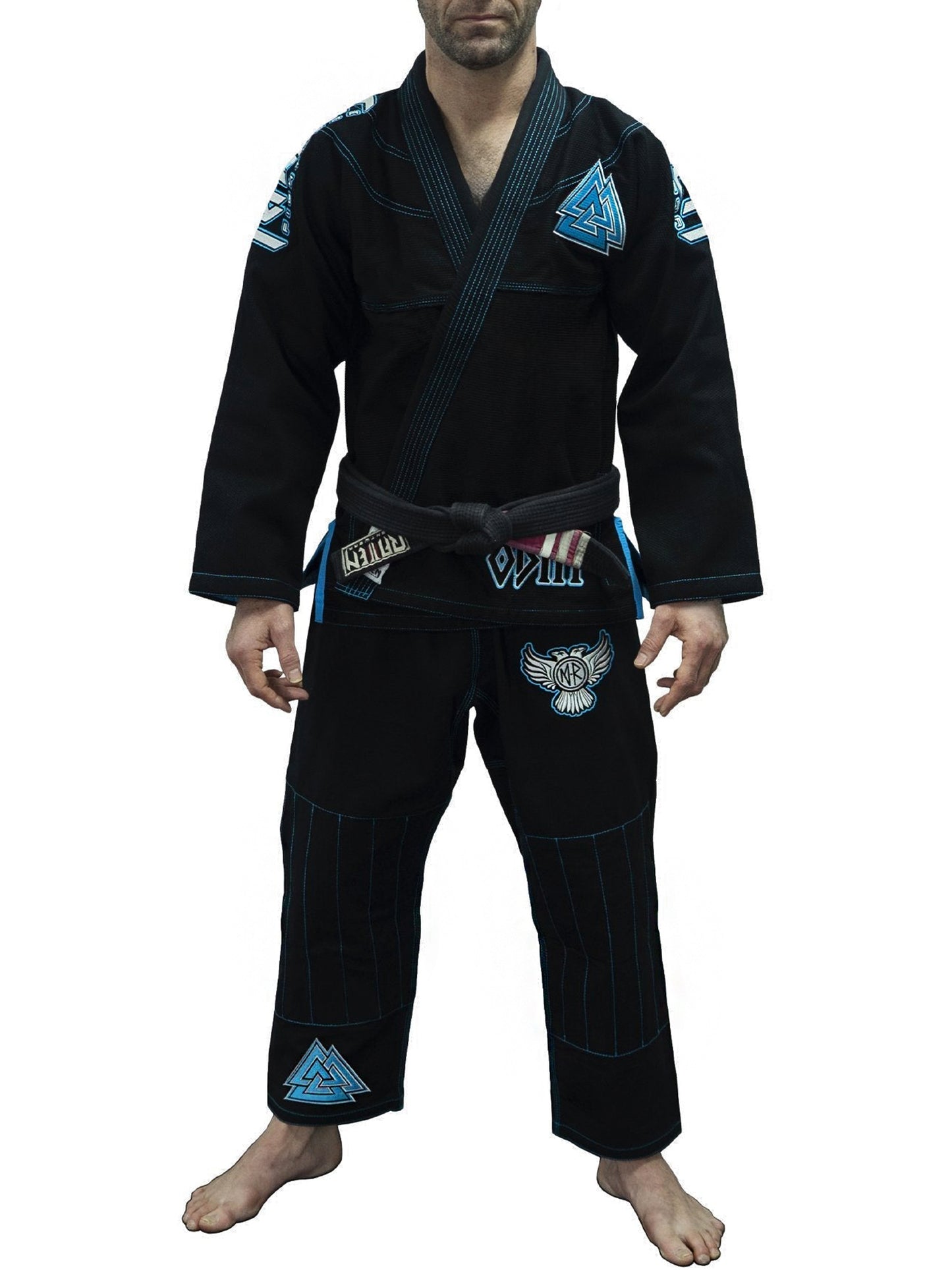 Raven Fightwear Men's Odin Nordic Brazilian Jiu Jitsu Uniform Premium BJJ Gi Black