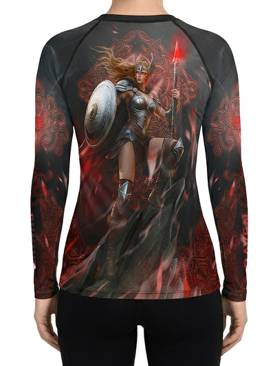 Raven Fightwear Women's Valkyrie BJJ Rash Guard MMA Emberfall