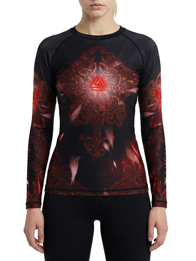 Raven Fightwear Women's Valkyrie BJJ Rash Guard MMA Emberfall