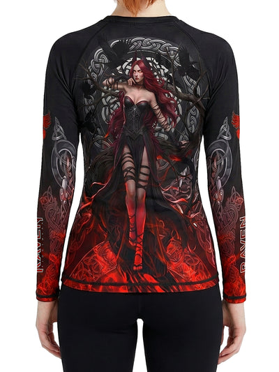 Raven Fightwear Women's The Morrigan BJJ Rash Guard MMA Warfire