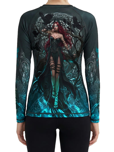 Raven Fightwear Women's The Morrigan BJJ Rash Guard MMA Deathcall