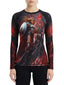 Raven Fightwear Women's Valkyrie Nordic BJJ Rash Guard MMA Black/Red