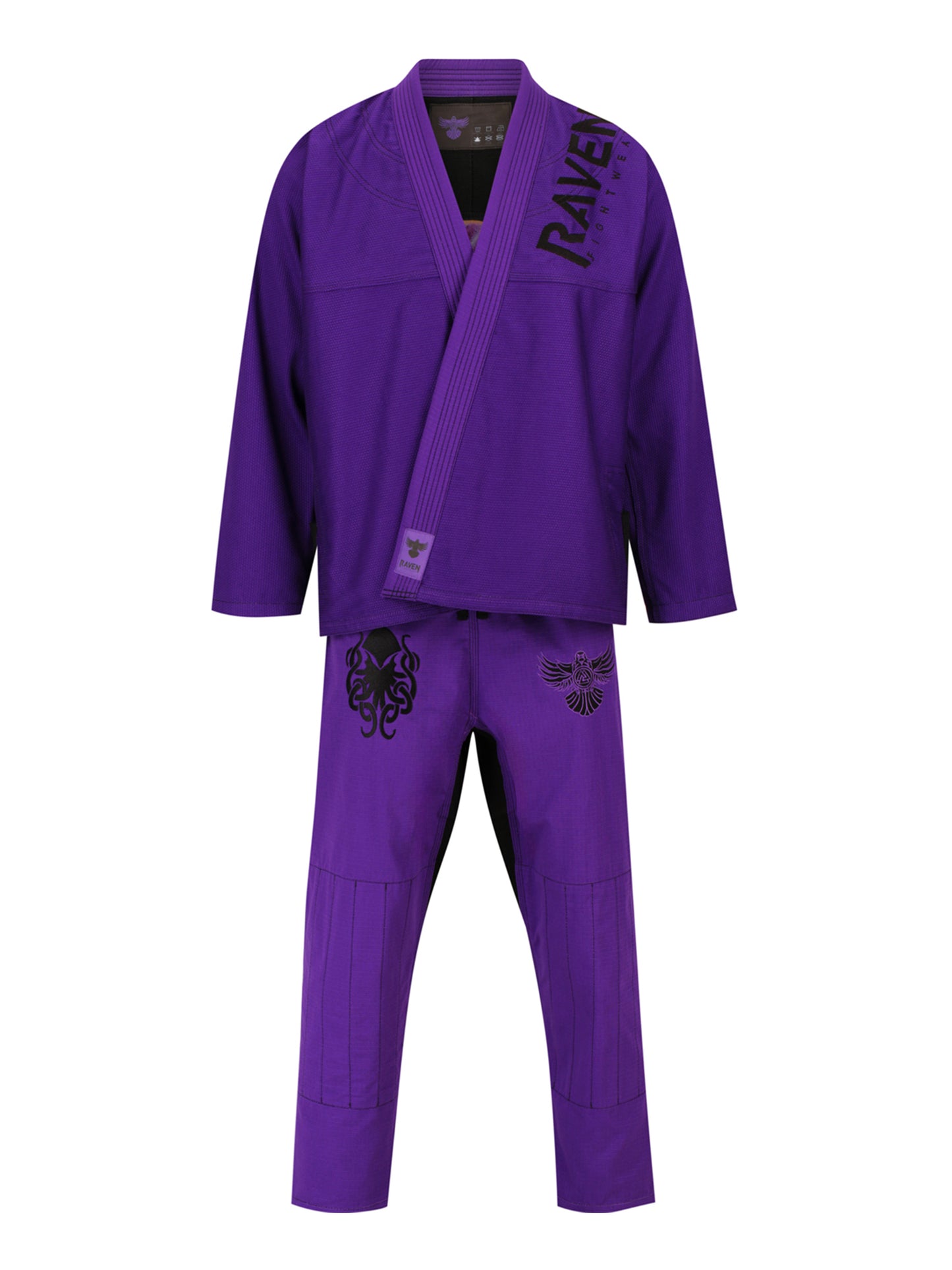 Raven Fightwear Men's BJJ Horror Cthulhu Jiu Jitsu Uniform Premium BJJ Gi Purple