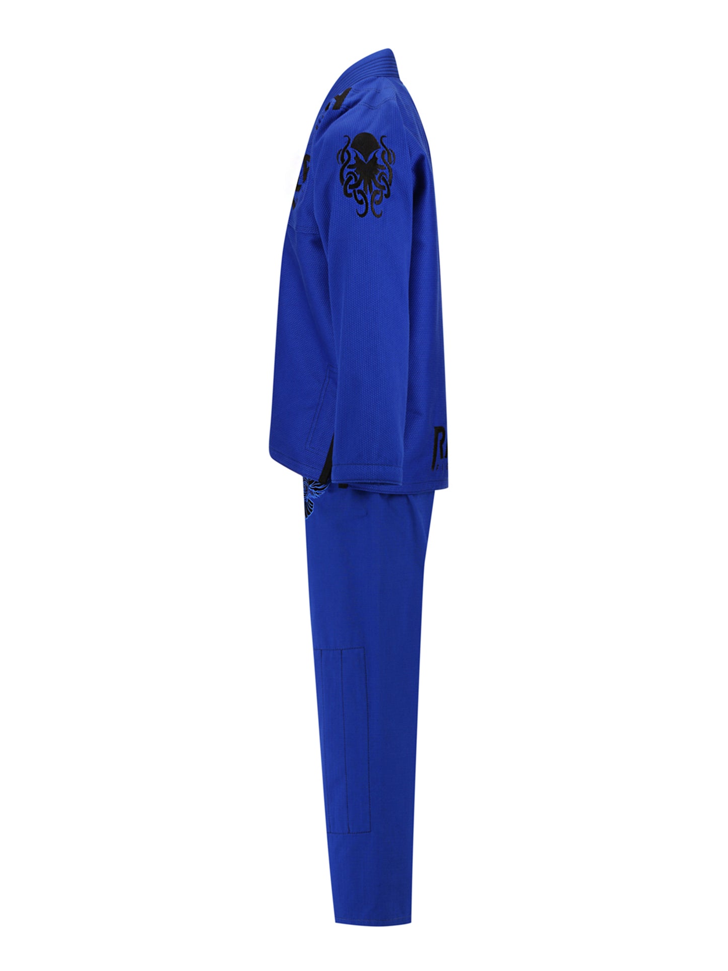 Raven Fightwear Men's BJJ Horror Cthulhu Jiu Jitsu Uniform Premium BJJ Gi Royal Blue