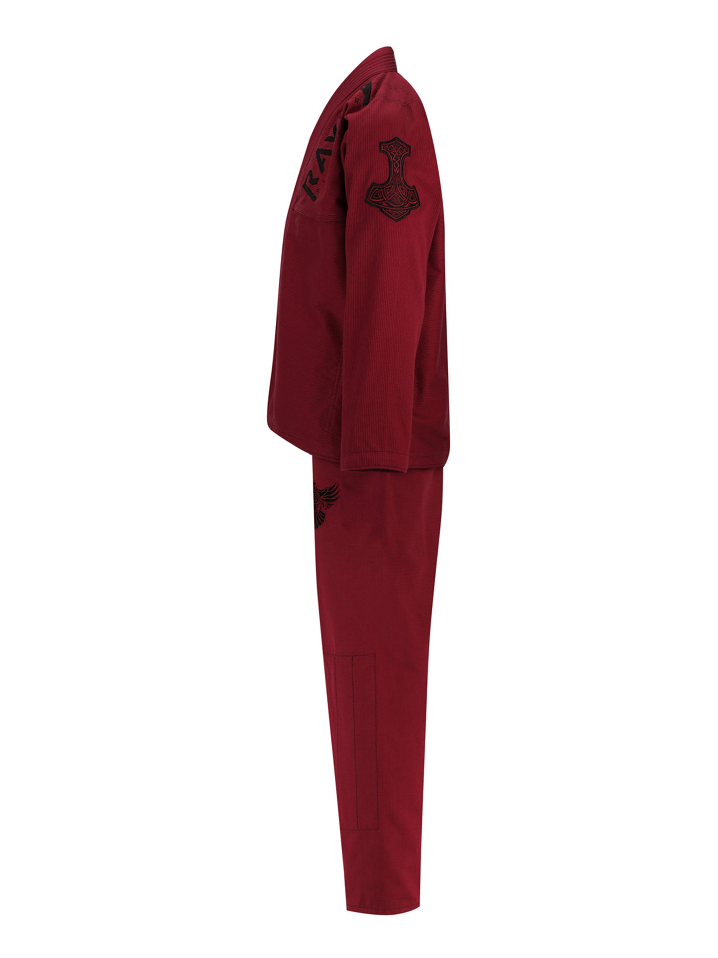 Raven Fightwear Men's Thor Nordic Brazilian Jiu Jitsu Uniform Premium BJJ Gi Maroon