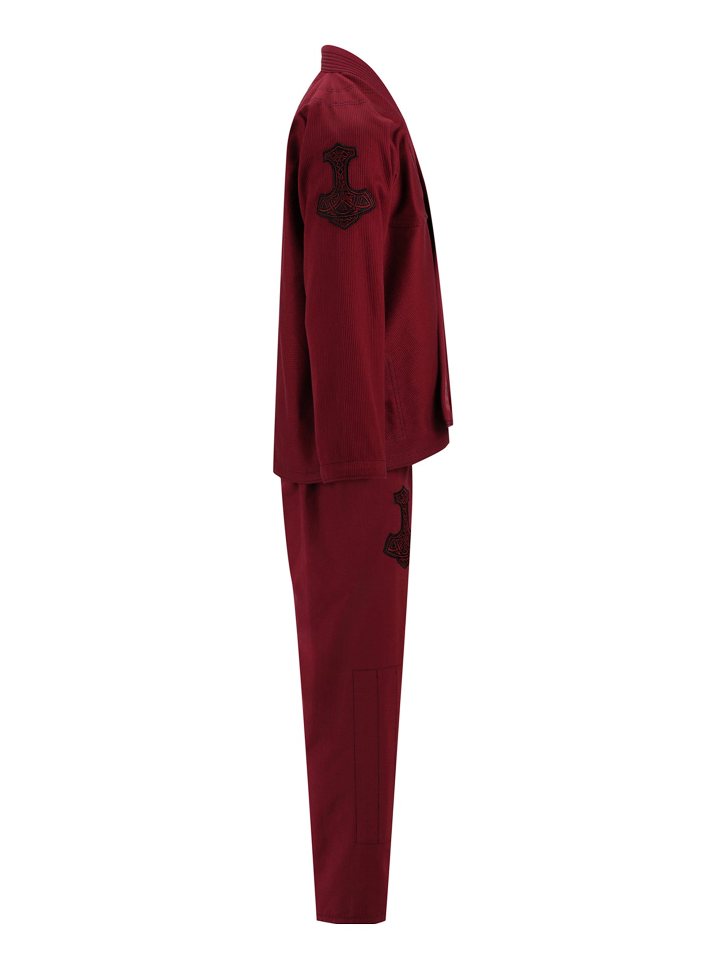 Raven Fightwear Men's Thor Nordic Brazilian Jiu Jitsu Uniform Premium BJJ Gi Maroon