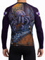 Raven Fightwear Men's Cthulhu BJJ Rash Guard MMA Black/Purple