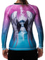 Raven Fightwear Women's Archangel Jophiel Rash Guard MMA BJJ Blue/Pink