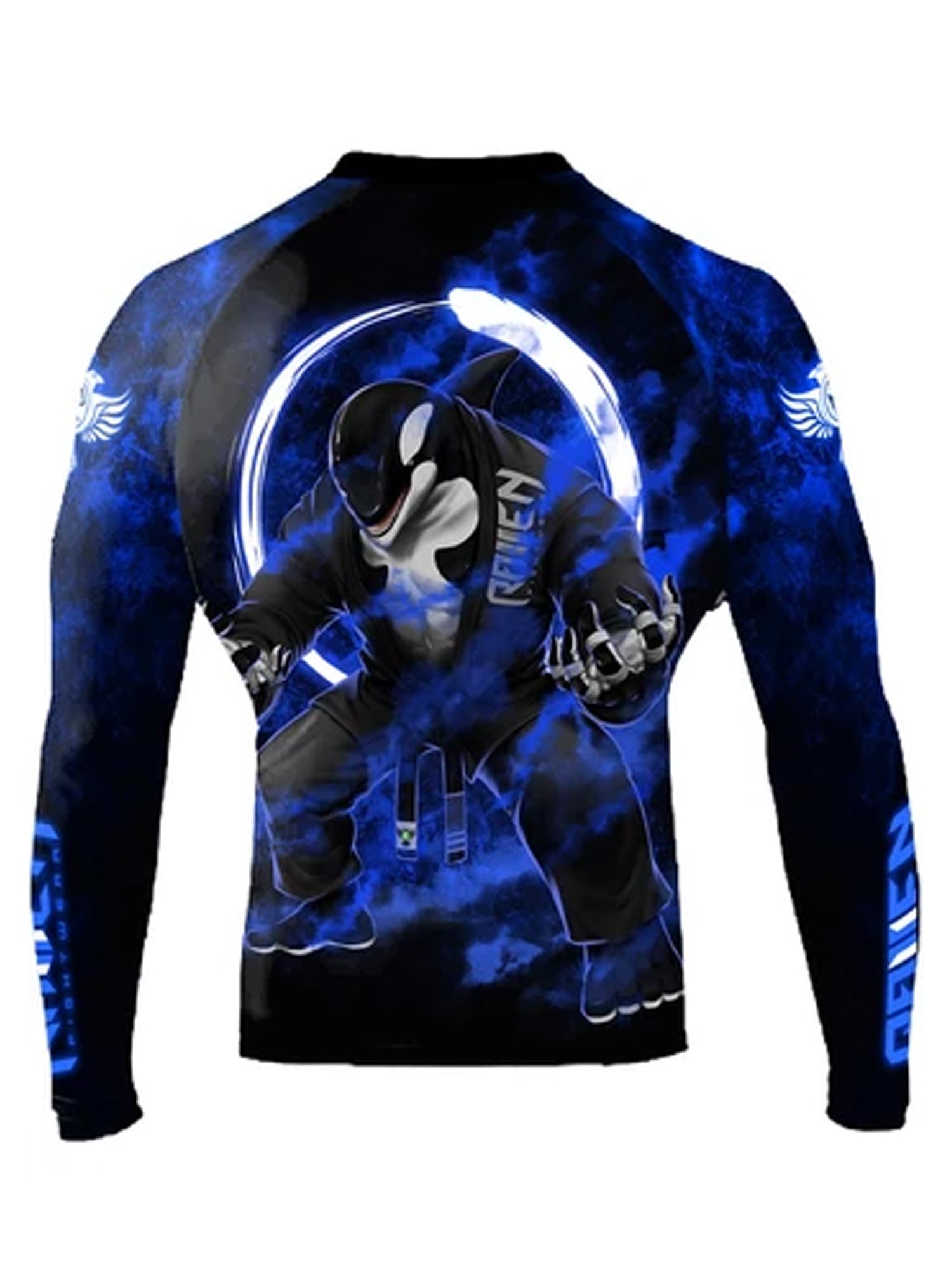 Rash Guard Raven Fightwear Uomo – Gli Dei Della Scandinavia – MMA BJJ – Manica Lunga Nero
