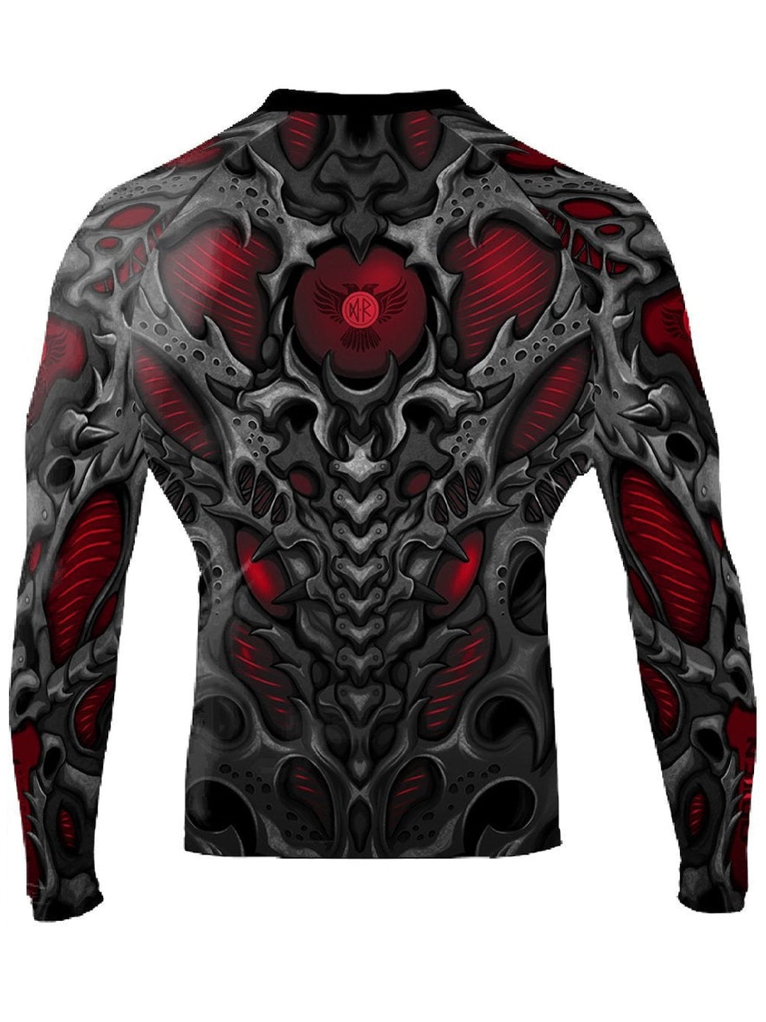 Raven Fightwear Men's Biomechanical BJJ Rash Guard MMA Red – MMA Sharp