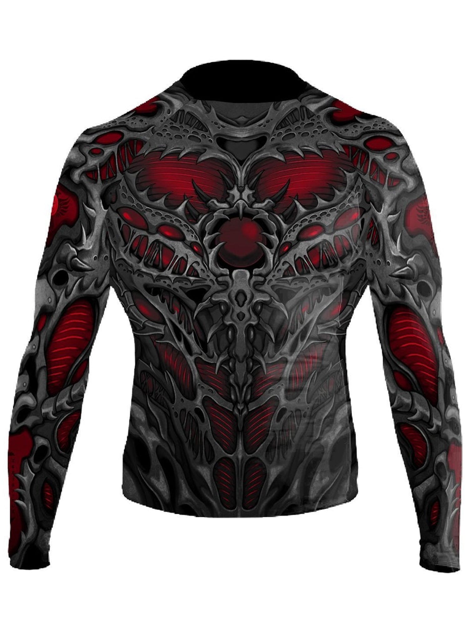 Raven Fightwear Men's Biomechanical BJJ Rash Guard MMA Red – MMA Sharp