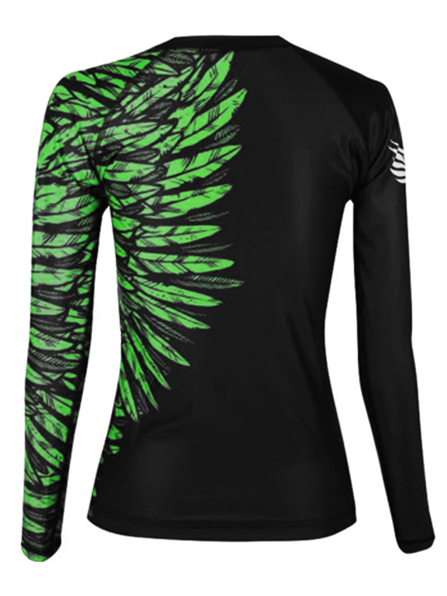 Raven Fightwear Women's Aerial Assault BJJ Rash Guard MMA Black/Green