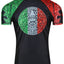 Raven Fightwear Men's Aztec Short Sleeve BJJ Rash Guard MMA Red/White/Green
